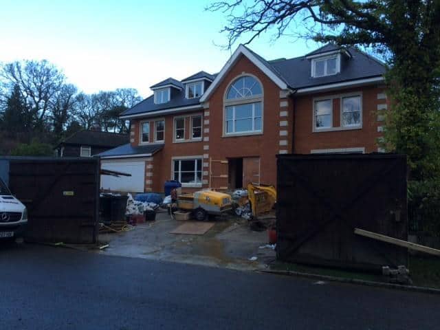 Screed floor, underfloor heating, large executive house, Surrey.