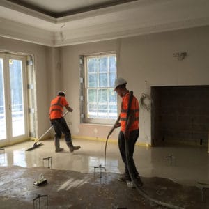 Screed floor, Wentworth Estate, Surrey - new build.