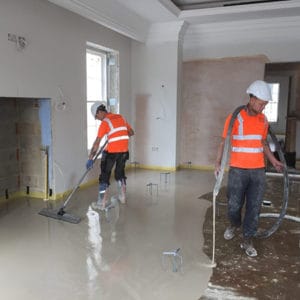 Screed floor, Wentworth Estate, Surrey - new build.